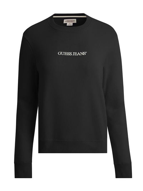 Guess Embroidered Logo Sweatshirt Zwart | GUESS-SN28382