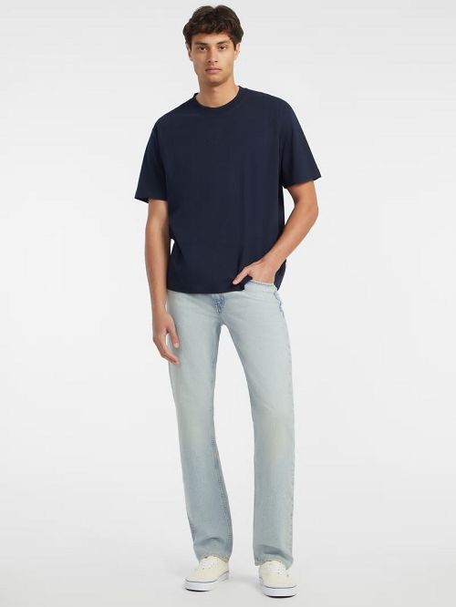 Guess Embroidered Logo Tee Blauw | GUESS-SN30514