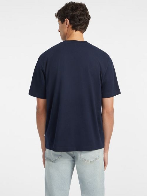 Guess Embroidered Logo Tee Blauw | GUESS-SN30514