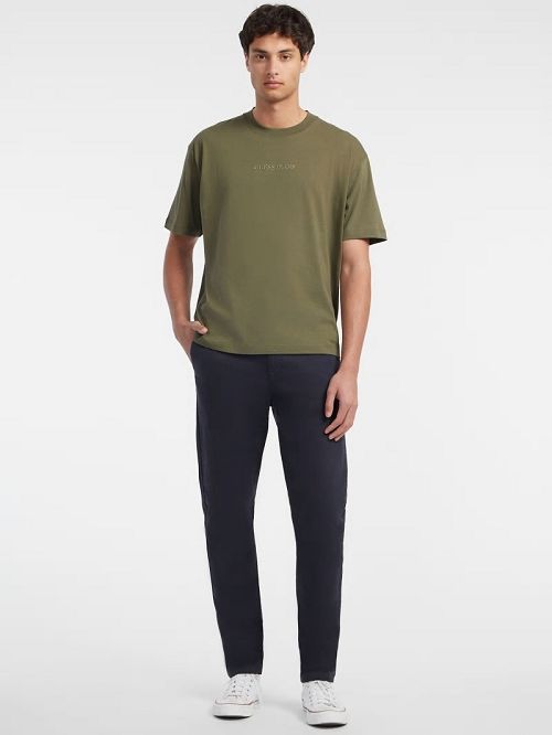 Guess Embroidered Logo Tee Groen | GUESS-SN30506
