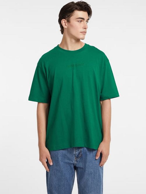 Guess Embroidered Logo Tee Groen | GUESS-SN30573