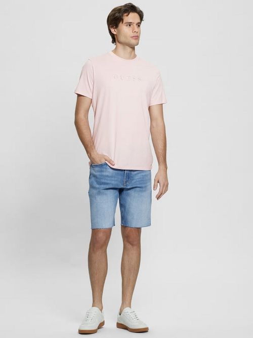 Guess Embroidered Logo Tee Roze | GUESS-SN30586