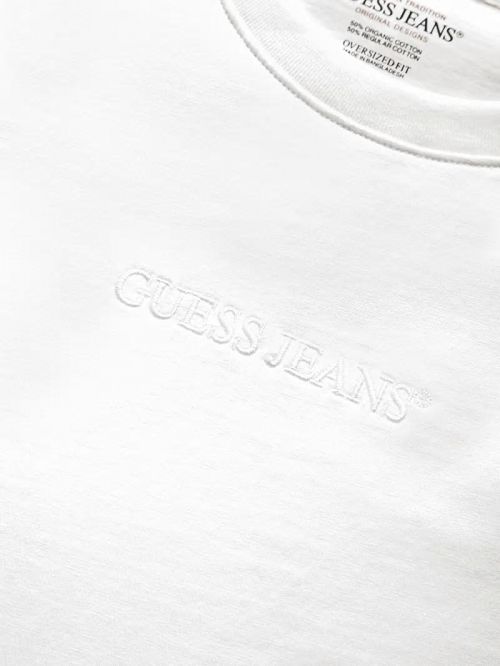 Guess Embroidered Logo Tee Wit | GUESS-SN30510