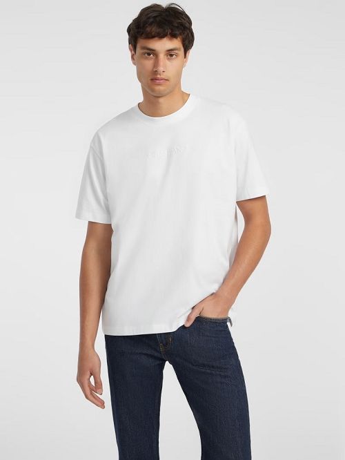 Guess Embroidered Logo Tee Wit | GUESS-SN30510