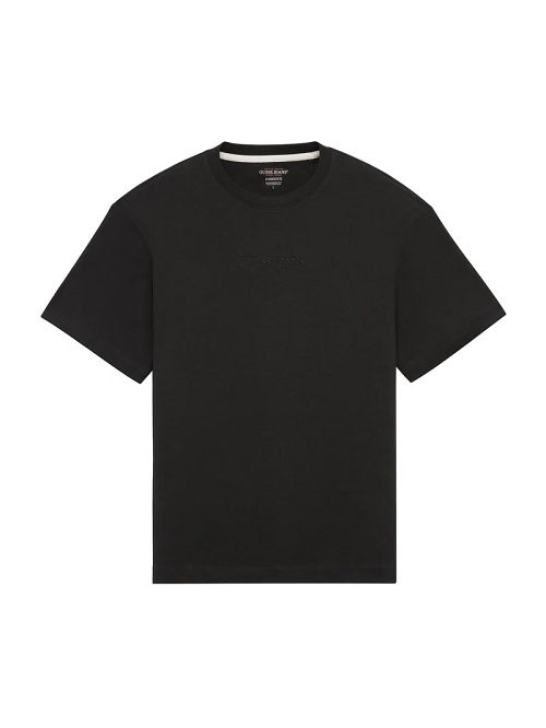 Guess Embroidered Logo Tee Zwart | GUESS-SN30597