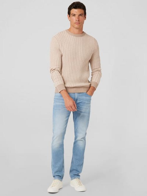 Guess Emmanuel Ribbed Sweater Beige | GUESS-SN31071