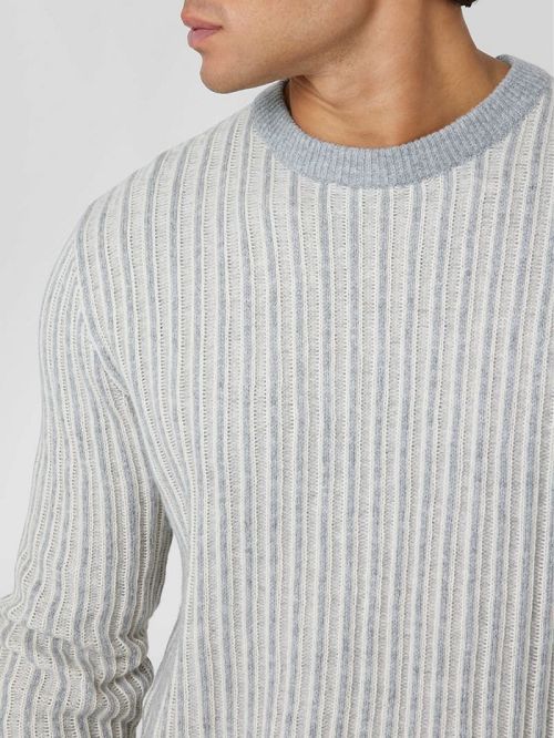Guess Emmanuel Ribbed Sweater Grijs | GUESS-SN31015