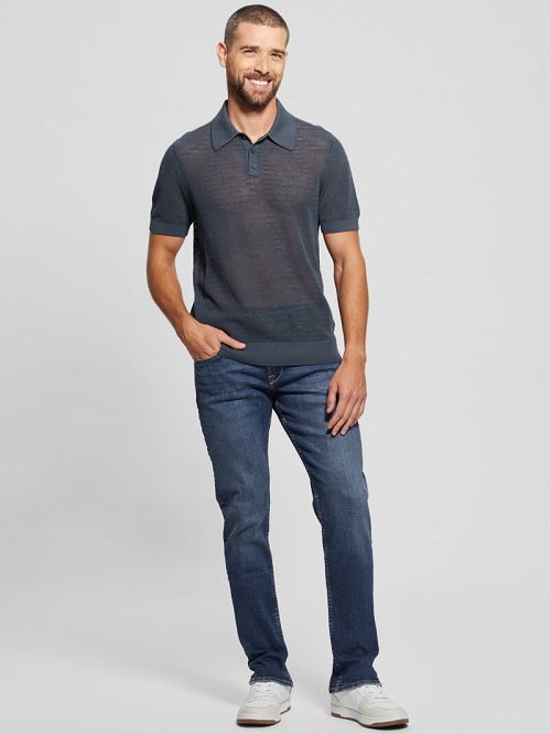 Guess Eric Herringbone Polo Grijs | GUESS-SN31106