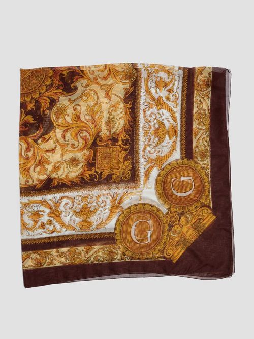 Guess Eryn Sheer Silk Scarf Bruin | GUESS-SN30194