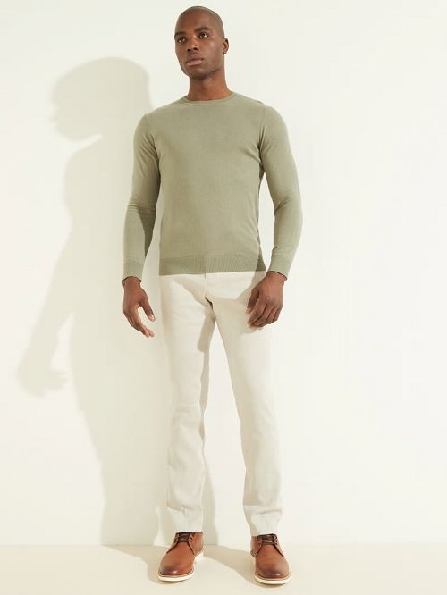 Guess Essential Crewneck Sweater Groen | GUESS-SN30936