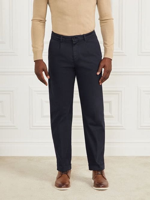 Guess Ethan Twill Roll-Up Chino Pant Blauw | GUESS-SN31411