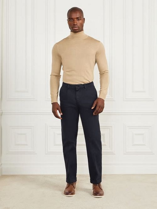 Guess Ethan Twill Roll-Up Chino Pant Blauw | GUESS-SN31411