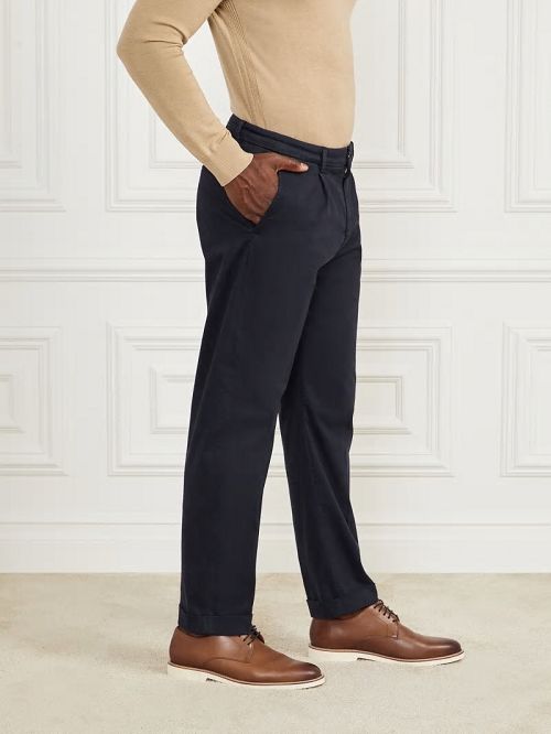 Guess Ethan Twill Roll-Up Chino Pant Blauw | GUESS-SN31411