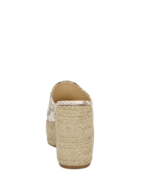 Guess Evba Embossed Espadrille Sandals Beige | GUESS-SN29762