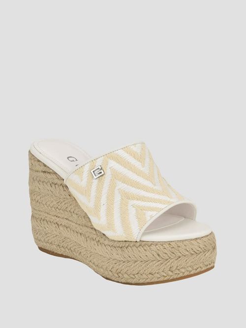 Guess Evba Espadrille Wedges Wit | GUESS-SN29755