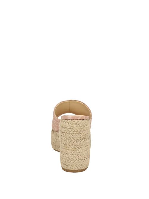 Guess Evba Wrapped Espadrille Wedges Beige | GUESS-SN29836