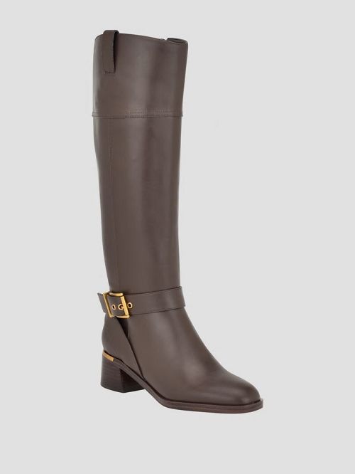 Guess Eveda Buckle Riding Boots Bruin | GUESS-SN29888