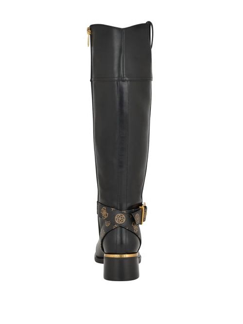 Guess Eveda Buckle Riding Boots Zwart | GUESS-SN29902
