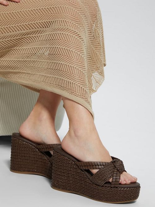 Guess Eveh Knot Wedges Bruin | GUESS-SN29761