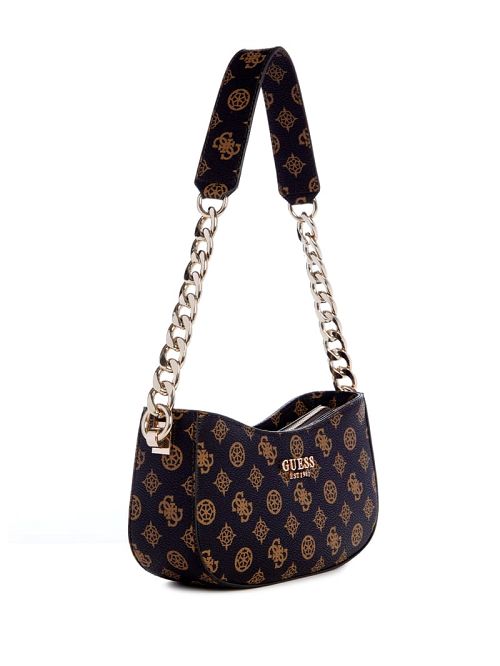Guess Evelune Top-Zip Shoulder Bag Bruin | GUESS-SN29057