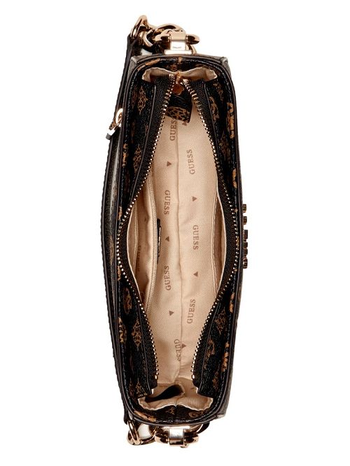 Guess Evelune Top-Zip Shoulder Bag Bruin | GUESS-SN29057