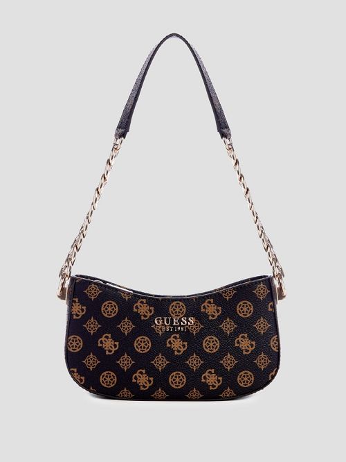 Guess Evelune Top-Zip Shoulder Bag Bruin | GUESS-SN29057