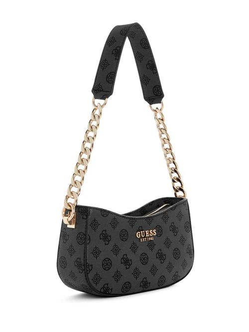 Guess Evelune Top-Zip Shoulder Bag Zwart | GUESS-SN29148