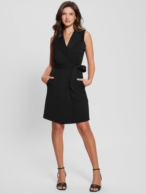 Guess Everly Trench Dress Zwart | GUESS-SN26867