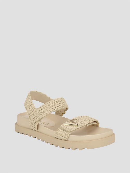 Guess Fabrica Woven Sandals Wit | GUESS-SN29731