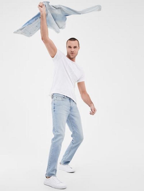 Guess Faded Tapered Jeans Blauw | GUESS-SN30366