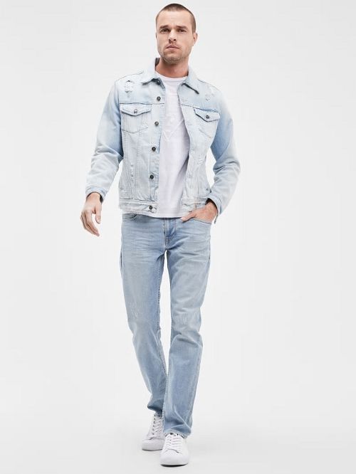 Guess Faded Tapered Jeans Blauw | GUESS-SN30366