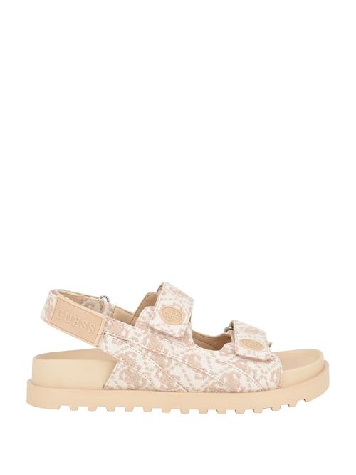Guess Fadey Signature Sandals Beige | GUESS-SN29718