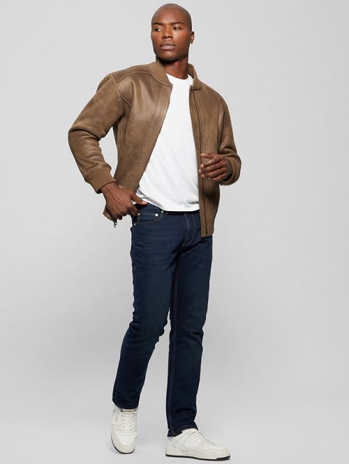 Guess Faux-Suede Aviator Jacket Bruin | GUESS-SN30820