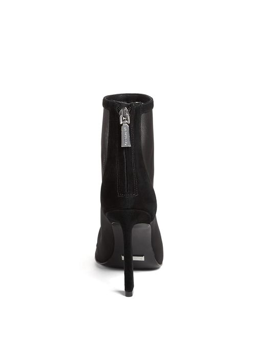 Guess Fearne Embellished Mesh Ankle Bootie Zwart | GUESS-SN29889