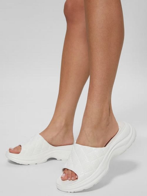 Guess Fenixy Quattro G Slides Wit | GUESS-SN29617