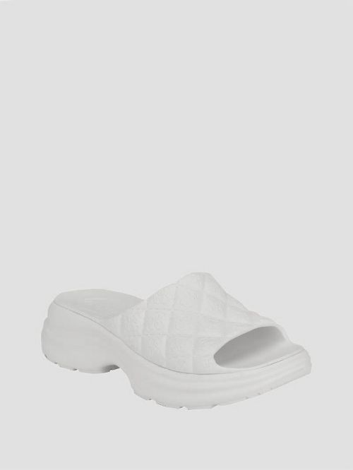 Guess Fenixy Quattro G Slides Wit | GUESS-SN29617
