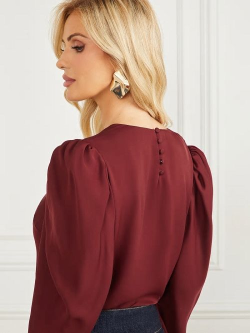 Guess Fernanda Silk Blouse Rood | GUESS-SN27186
