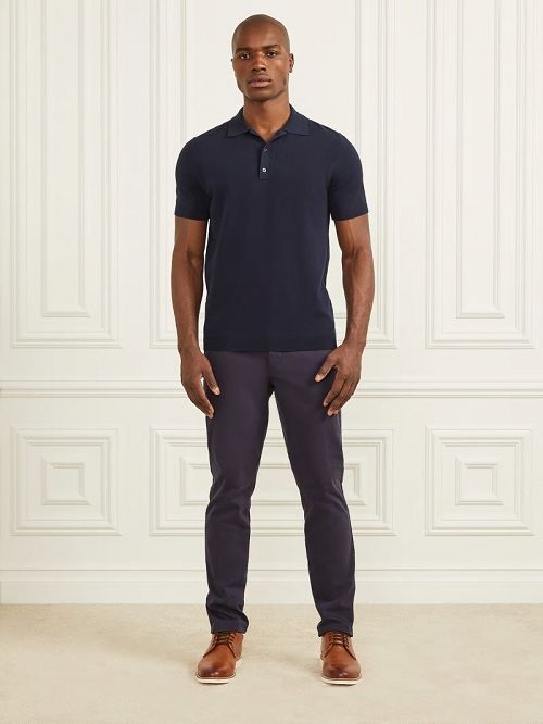 Guess Formal Performance Sweater Polo Blauw | GUESS-SN31111