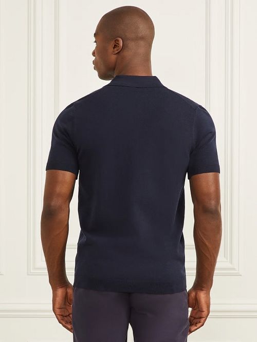 Guess Formal Performance Sweater Polo Blauw | GUESS-SN31111