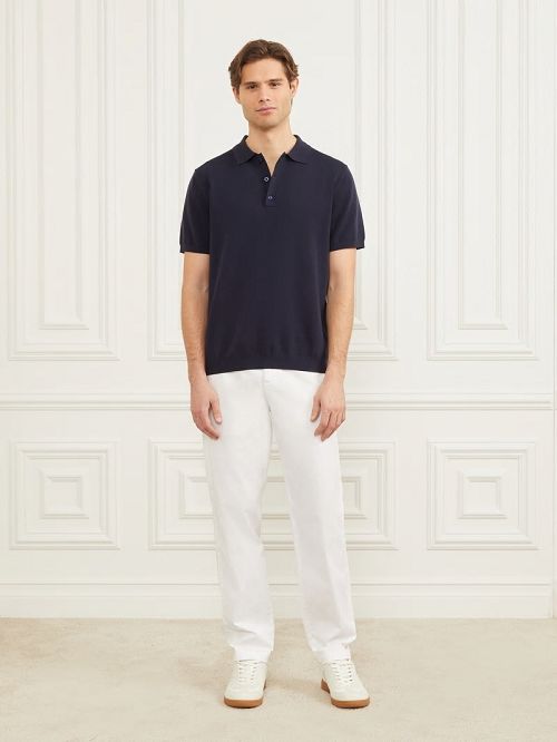 Guess Formal Performance Sweater Polo Blauw | GUESS-SN31142