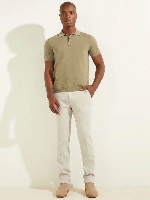 Guess Formal Performance Sweater Polo Groen | GUESS-SN30965