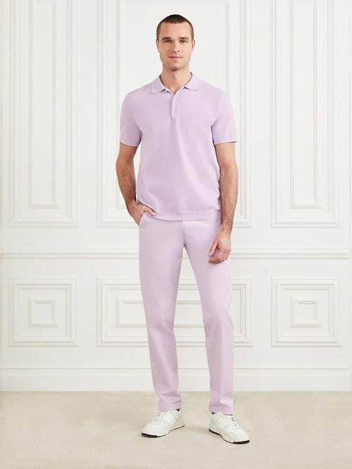 Guess Formal Performance Sweater Polo Paars | GUESS-SN30976