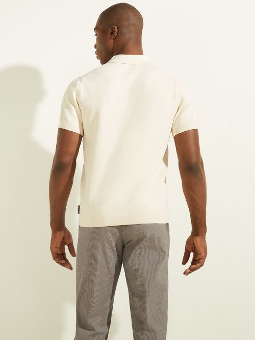 Guess Formal Performance Sweater Polo Wit | GUESS-SN30963
