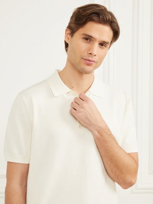 Guess Formal Performance Sweater Polo Wit | GUESS-SN31143