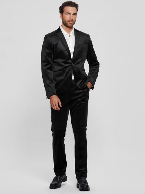 Guess Fulham Velvet Blazer Zwart | GUESS-SN30867