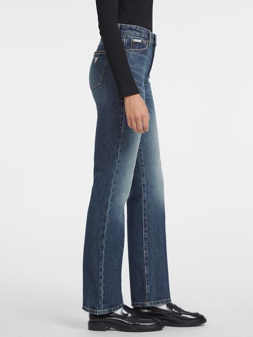 Guess G08 Mid-Rise Straight Jeans Blauw | GUESS-SN26614