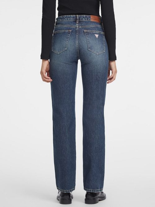 Guess G08 Mid-Rise Straight Jeans Blauw | GUESS-SN26614