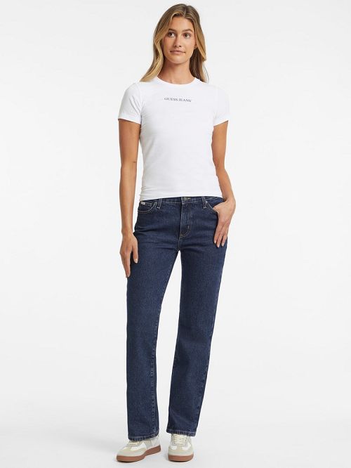 Guess G08 Mid-Rise Straight Jeans Blauw | GUESS-SN26631