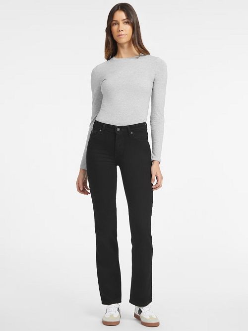 Guess G08 Mid-Rise Straight Jeans Zwart | GUESS-SN26630