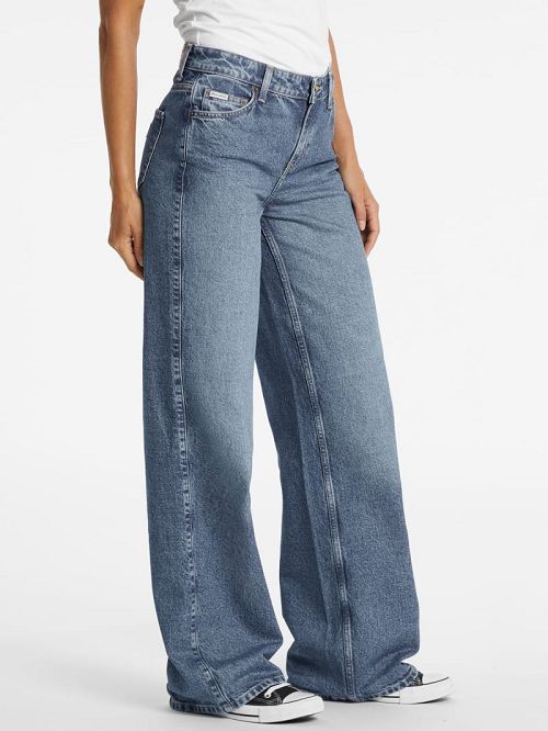 Guess G11 Wide-Leg Jeans Blauw | GUESS-SN26606
